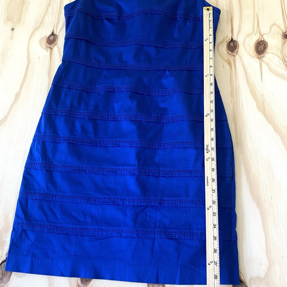 Calvin Klein Sheath Dress Women's Size 12 Blue Tiered Round Neck Sleeveless - Picture 2 of 6